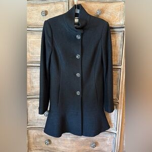 Kenzie black wool blend coat - M